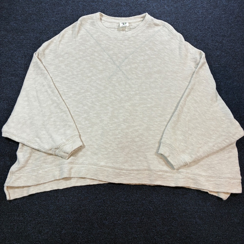 Free People Come Again Sweater Tee Women's Medium Thermal Oversized Sweatshirt